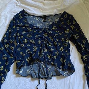 Blue floral shirt